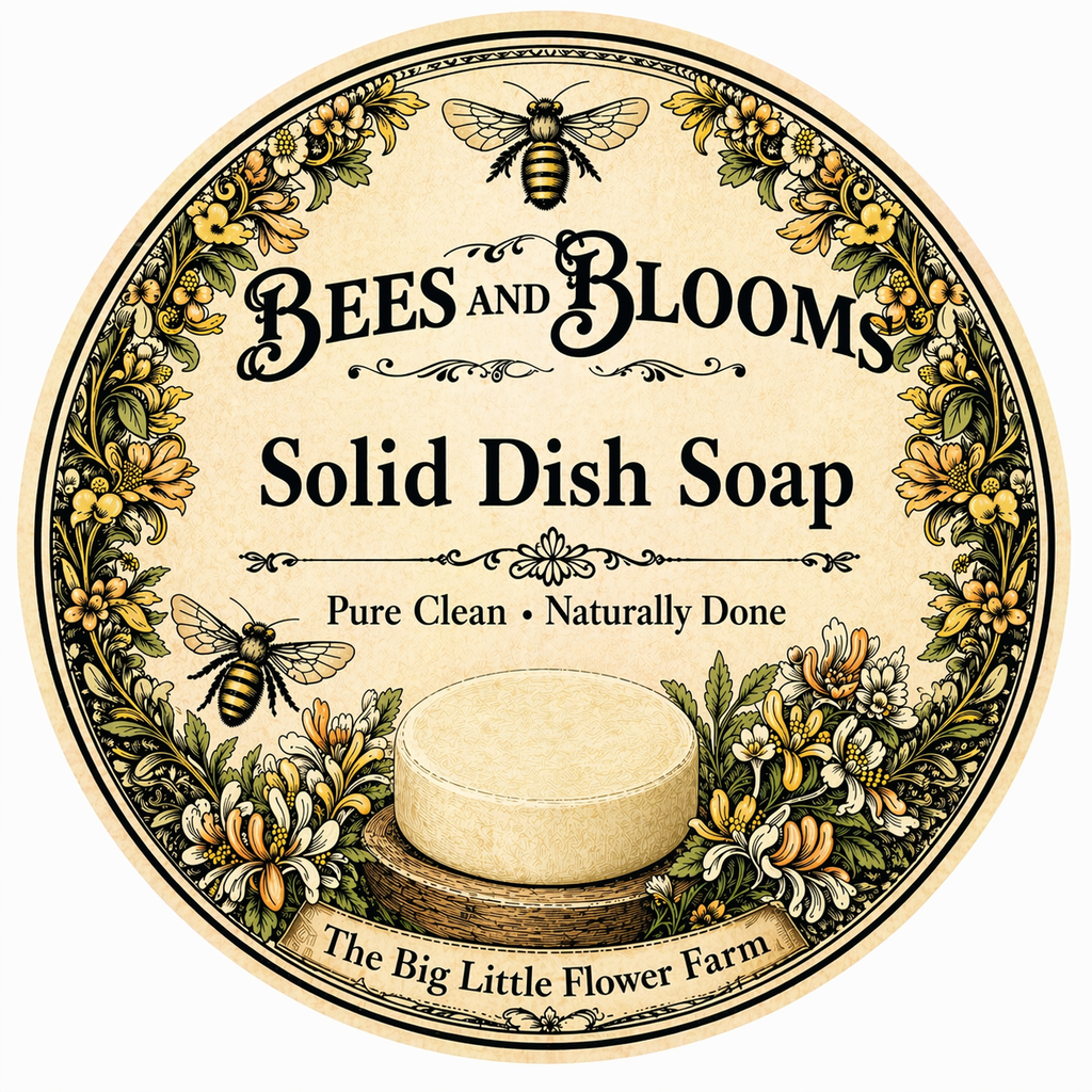 Bees and Blooms Solid Dish Soap